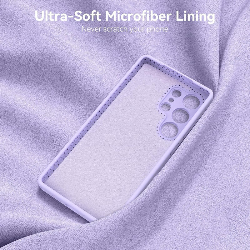Husa Samsung Galaxy S26 Ultra, Imbunatatire in Silicon Lichid, Protectie completa a camerei, Husa subtire, cu finisare gel moale, rezistenta la socuri pentru telefon, 6.9", Violet