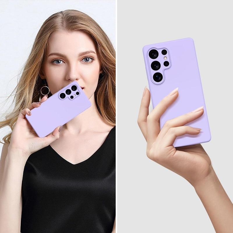 Husa Samsung Galaxy S26 Ultra, Imbunatatire in Silicon Lichid, Protectie completa a camerei, Husa subtire, cu finisare gel moale, rezistenta la socuri pentru telefon, 6.9", Violet