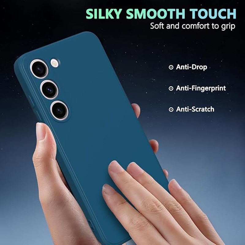 Husa pentru Samsung Galaxy A16, silicon lichid, Calitate Premium, Interior din Microfibra, Protectie Sporita, Antisoc, Albastru inchis