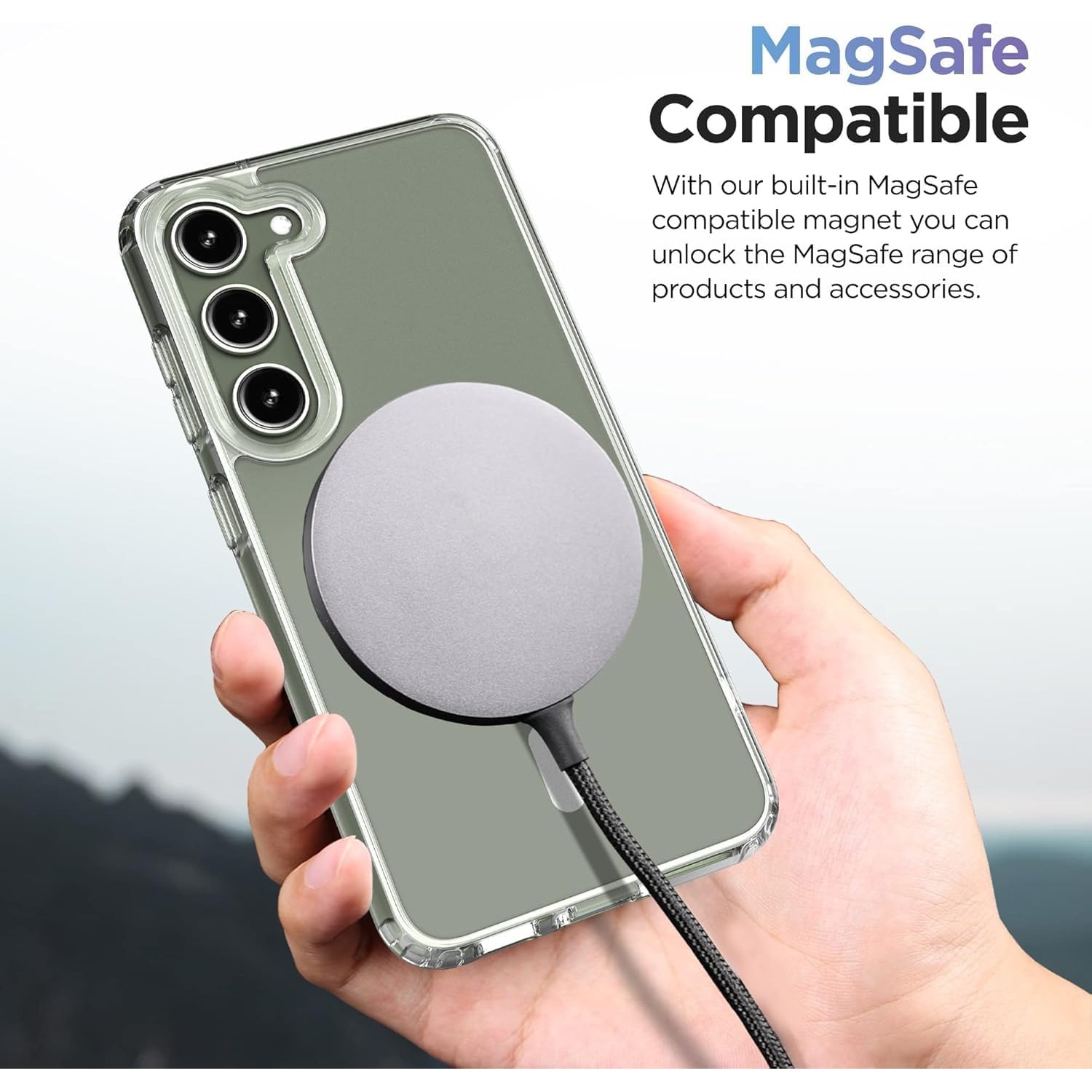 BestCase® Husa Mag Anti Shock TPU Compatibil cu Samsung Galaxy A26, Tehnologie MagSafe, Reinforced 4 Corners, Transparenta