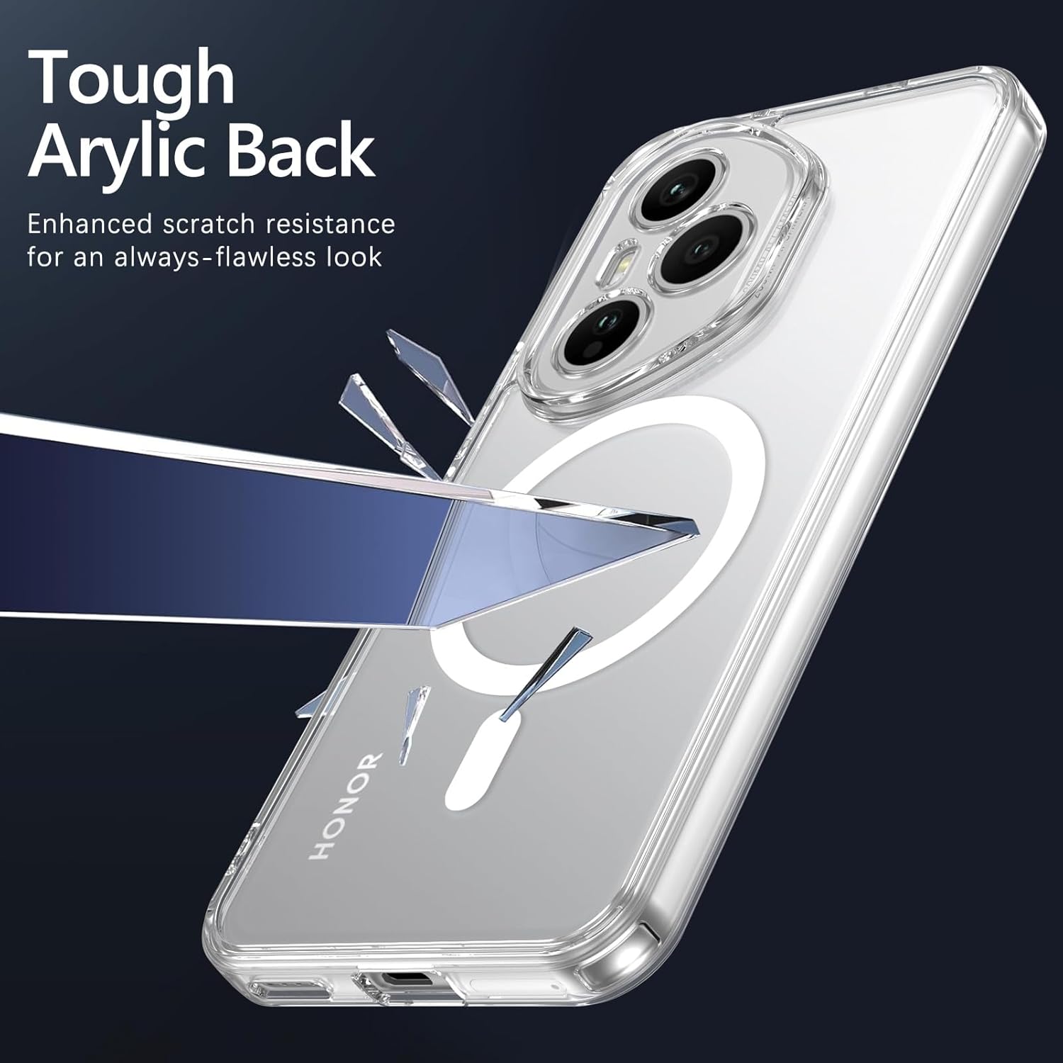 BestCase® Husa Mag Anti Shock TPU Compatibil cu Honor 400 Pro, Tehnologie MagSafe, Reinforced 4 Corners, Transparenta