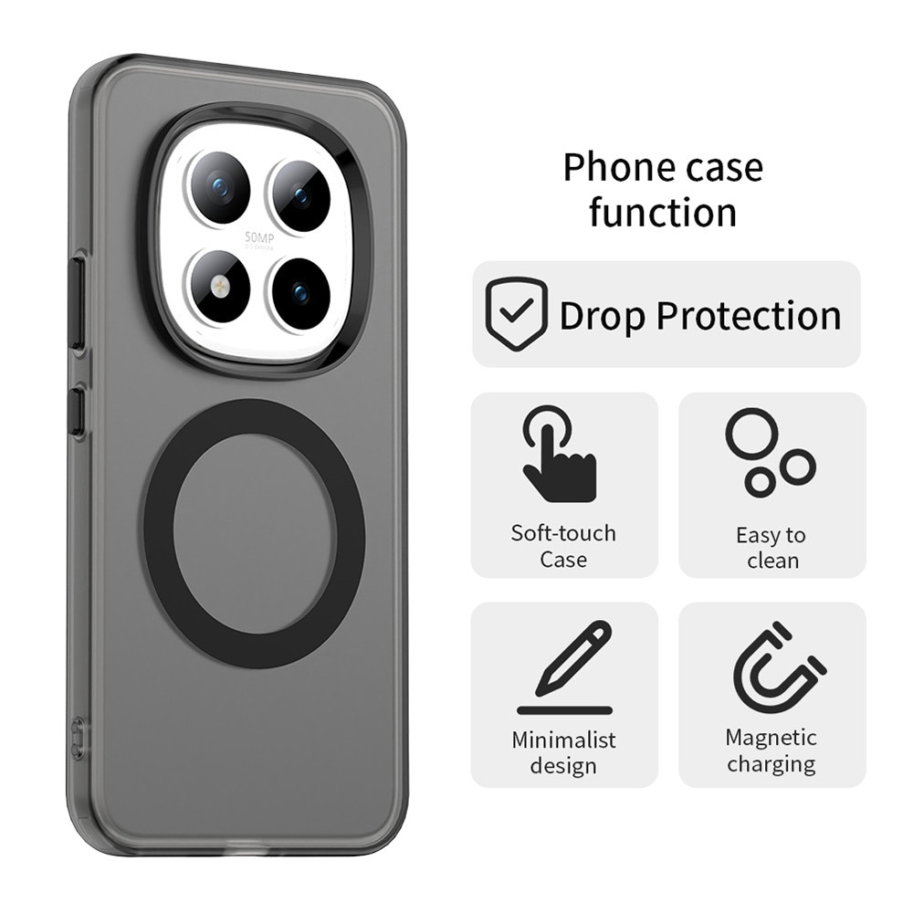 Husa premium pentru Xiaomi Redmi Note 15 Pro+ Plus 5G VivaShell Fusion compatibila MagSafe, Anti-Shock - Protectie Avansata Display & Camera - Design Slim si Elegant - negru