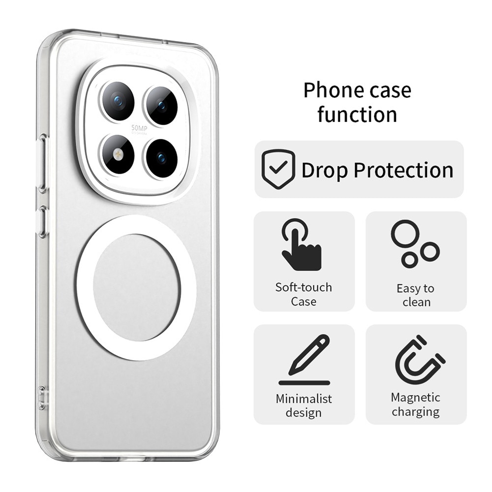 Husa premium pentru Xiaomi Redmi Note 15 Pro+ Plus 5G VivaShell Fusion compatibila MagSafe, Anti-Shock - Protectie Avansata Display & Camera - Design Slim si Elegant - alb