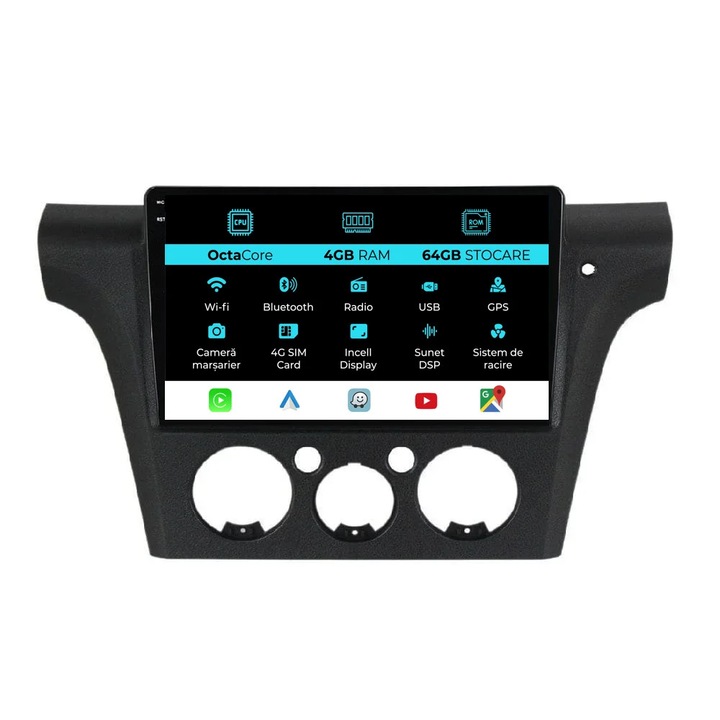 Navigatie Dedicata Mitsubishi Outlander (2001-2005), 10Inch, 4Gb Ram, 64Gb Stocare, Carplay