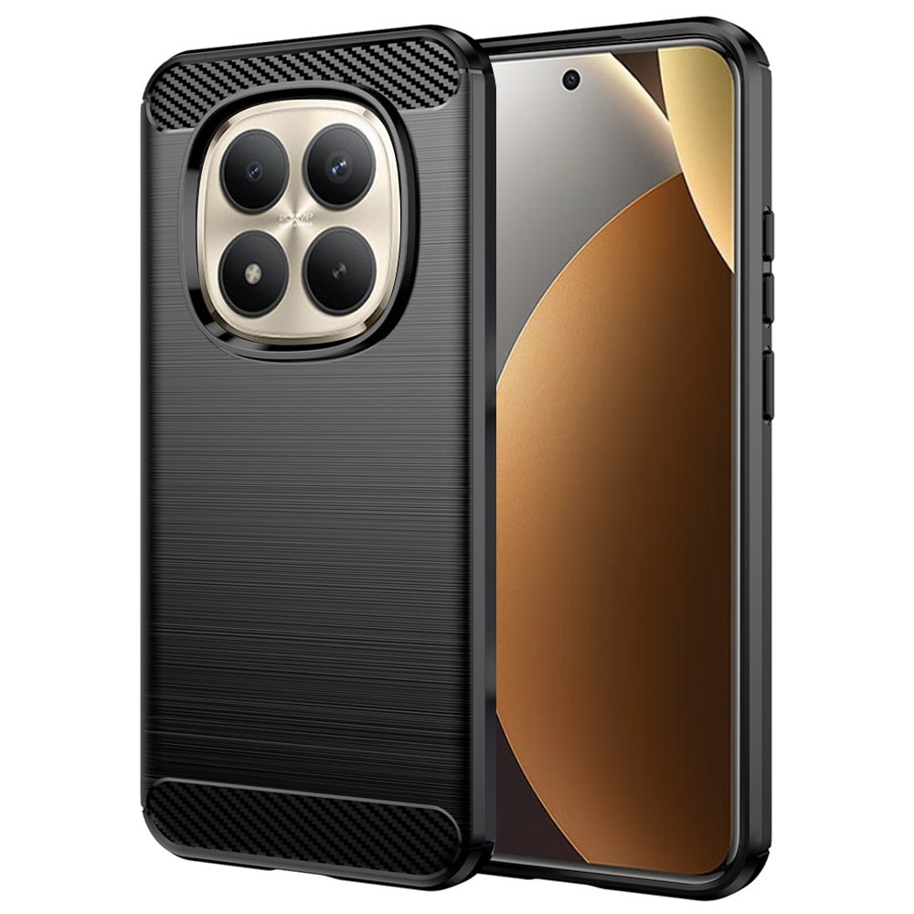 Husa pentru Xiaomi Redmi Note 15 Pro Plus 5G Carbon Liquid Silicone, negru