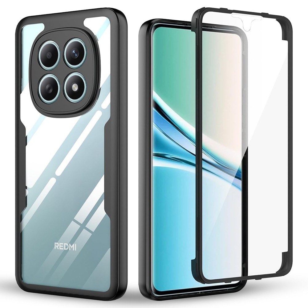 Set 360: Husa cu folie integrata pentru Xiaomi Redmi Note 15 4G, 5G Protectie 360 fata / spate - negru