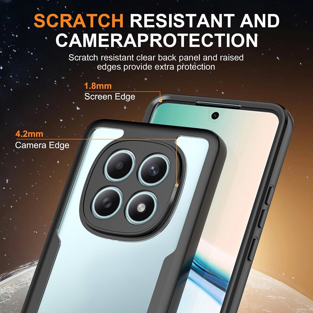 Set 360: Husa cu folie integrata pentru Xiaomi Redmi Note 15 4G, 5G Protectie 360 fata / spate - negru