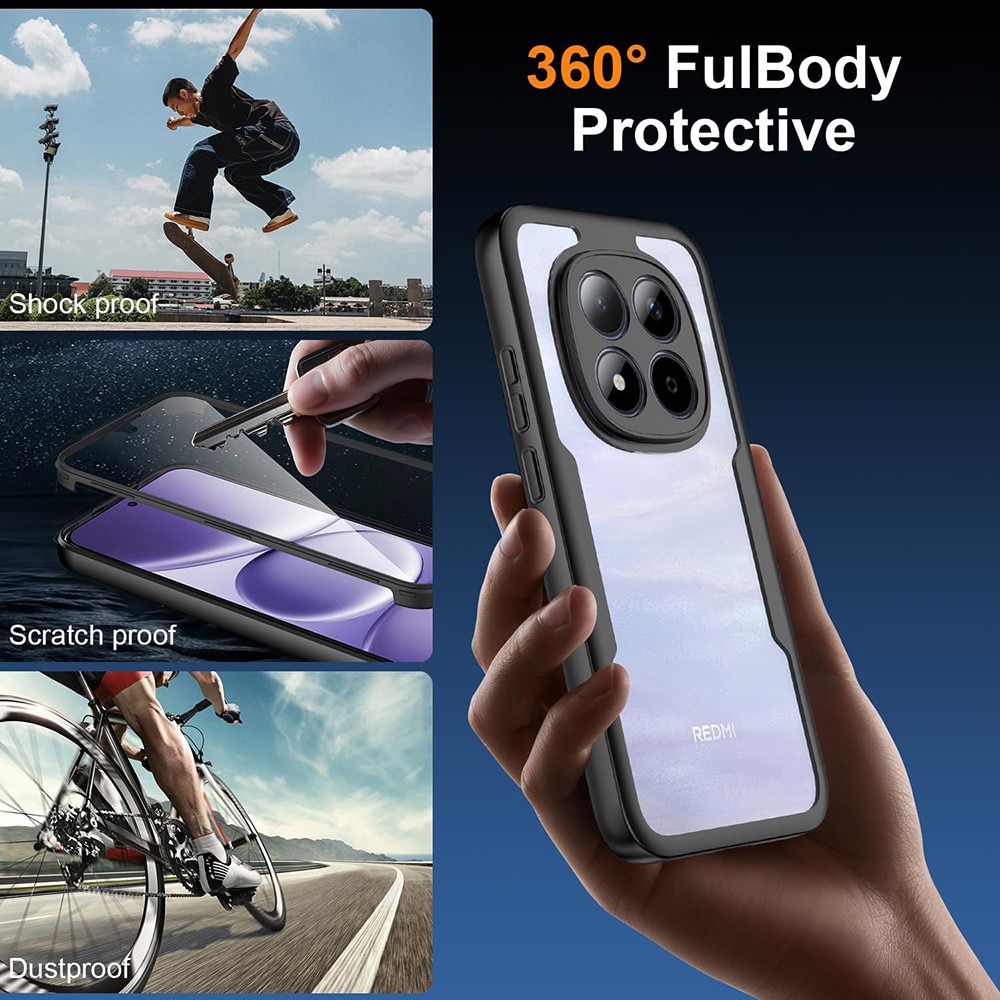 Husa pentru Xiaomi Redmi Note 15 Pro 5G + Folie - Techsuit ColorVerse 360 Series - Black