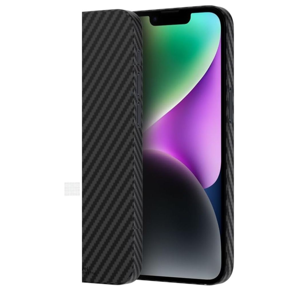 Husa hibrid aramid si carbon, pentru Xiaomi Redmi Note 9S, Ultra Thin, Margini ridicate, Finisaj Mat cu Insertii, Negru