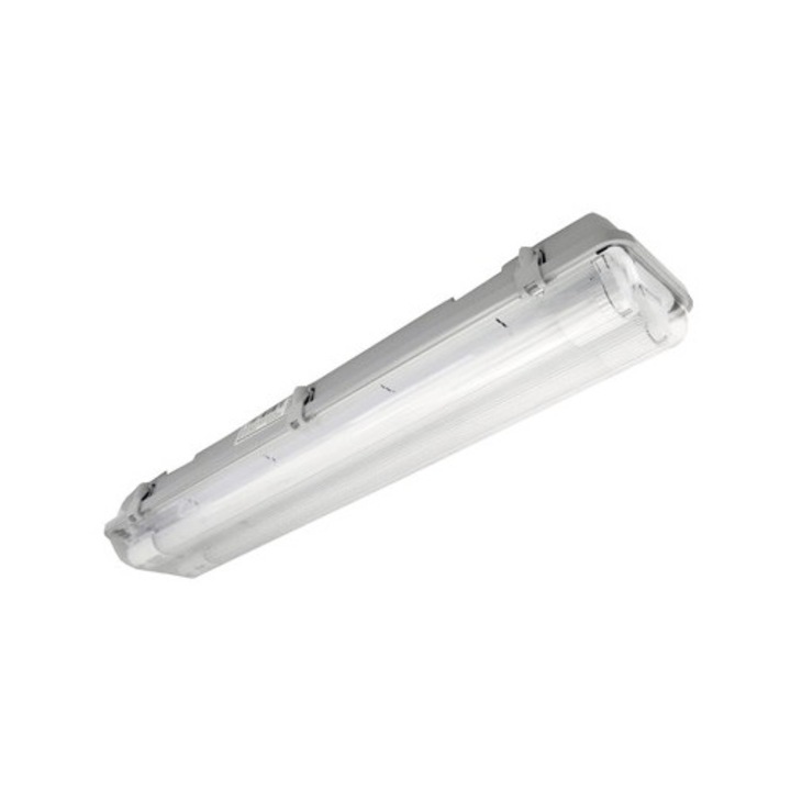 Corp iluminat Comtec G13, 2 surse, gri, 658x115x115mm, protecție IP65