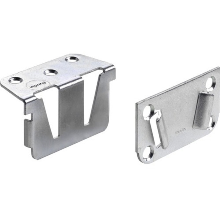 Hettich ágyközépgerenda csatlakozókészlet 69x38,5 mm, horganyzott acél, 2 darab