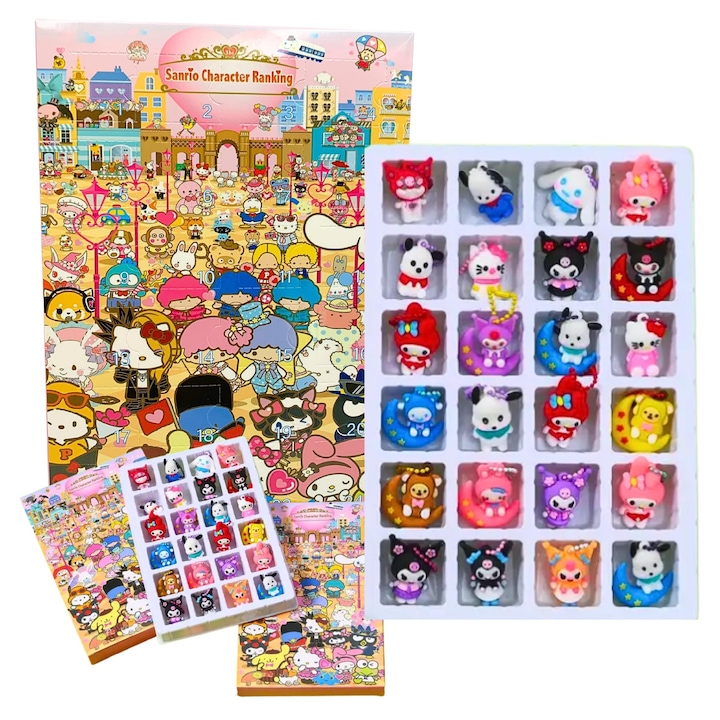 Set Brelocuri Kuromi, 24 bucati, multicolor, dimensiune 2,5-4 cm