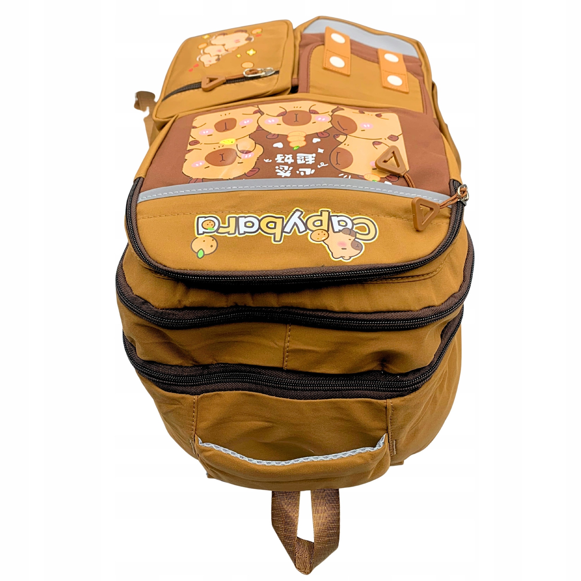 Ghiozdan scolar Kapibara, multicolor, 42x30x14cm, 3 compartimente