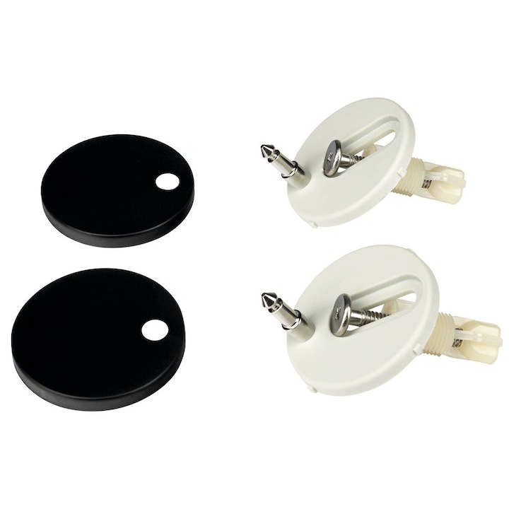 Set accesorii vase de toaleta, Sapho, 2 prinderi WC, negru mat, 0.19kg