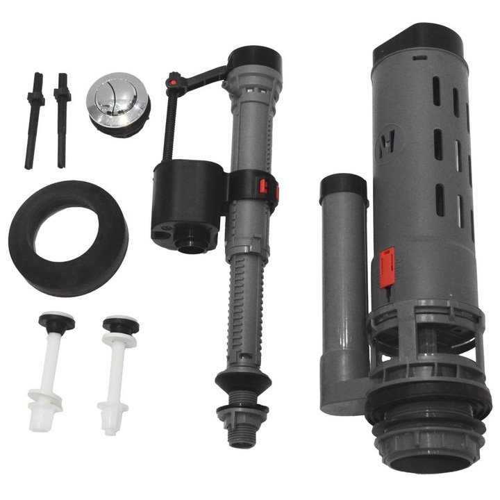 Aqualine tartozékkészlet, DUAL gombos öblítőrendszer 49 mm, 0.620 kg