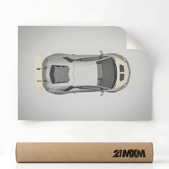 SCV12 04, Премиум картина върху платно за кола – Минималистичен дизайн, A4 (21 x 29.7 см), Без рамка