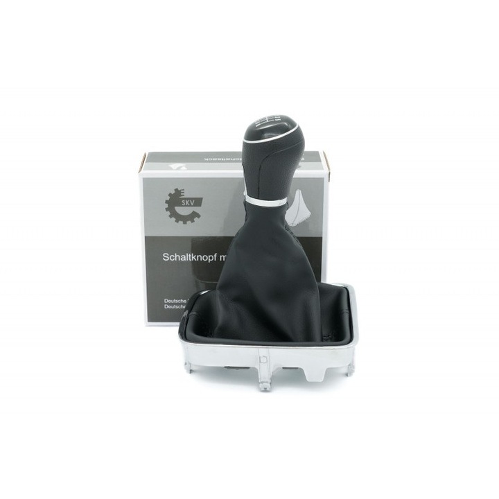Buton schimbător de viteze, ESEN SKV, negru/cromo, cadru crom, 5G1711113