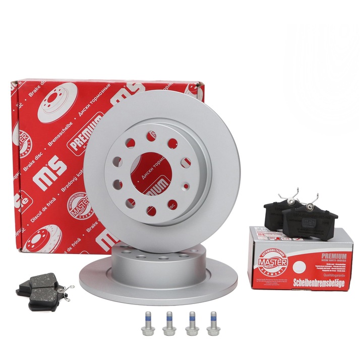 Master-Sport féktárcsa és fékbetét készlet Audi A3, VW Caddy III, EOS, Golf, Scirocco, hátsó, 13046028602N-SET-MS, 2 db.