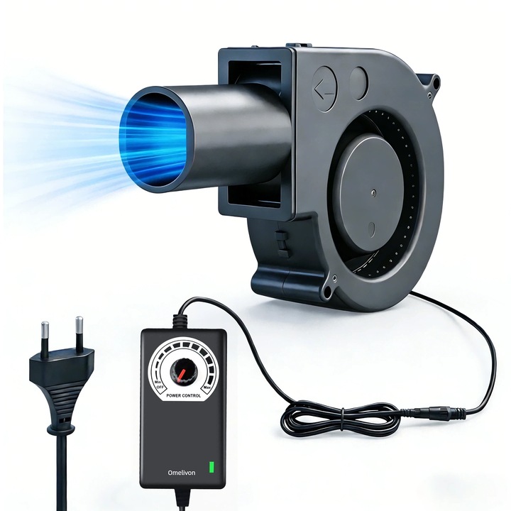 Suflanta Centrifuga 9733, 5500 RPM, Priza Standard EU, Cablu 1.5M, pentru Gratar, Semineu, Cazan pe lemne