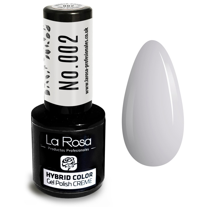 Lac de unghii La Rosa Profesionales CREME hybrid gel 002 pearl, 9 ml