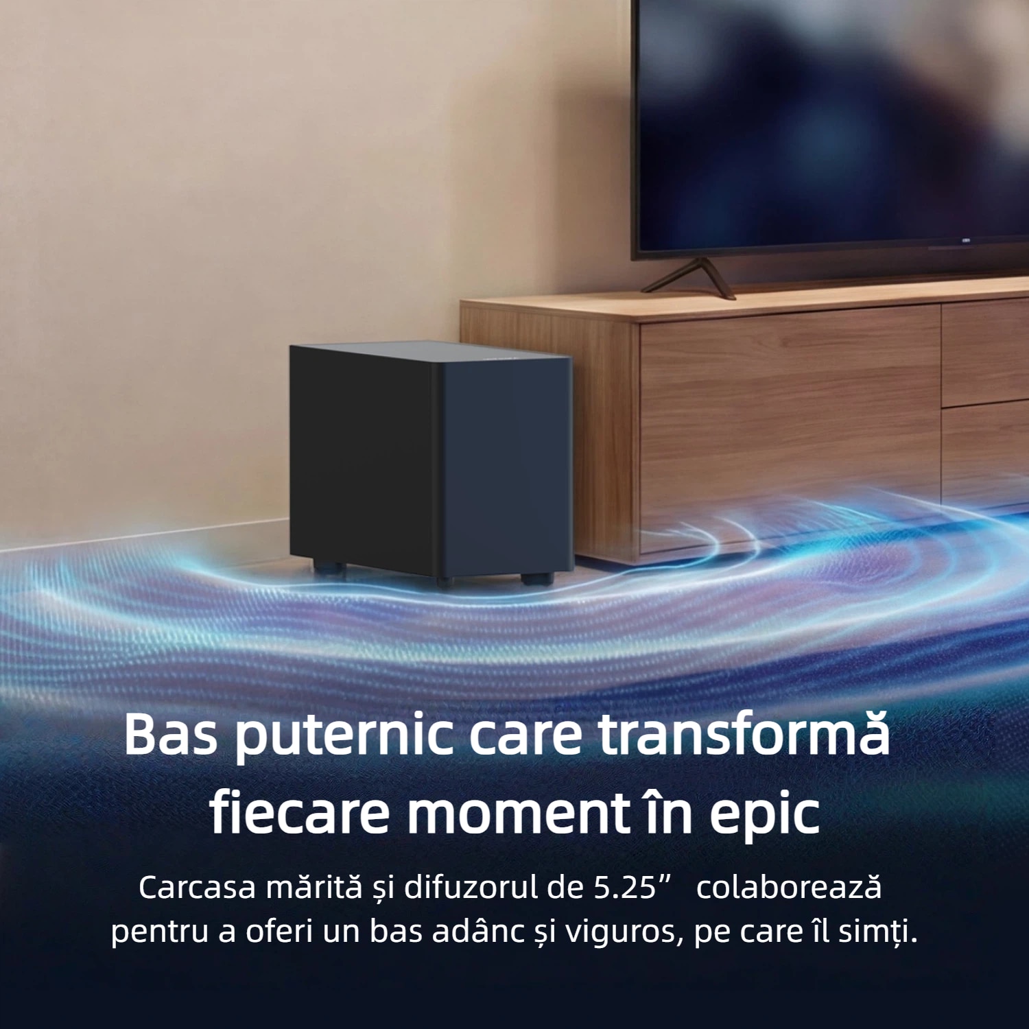 Soundbar ULTIMEA Poseidon R3T, 2.1 canale, Bluetooth 5.4, subwoofer 5.25", 240 W
