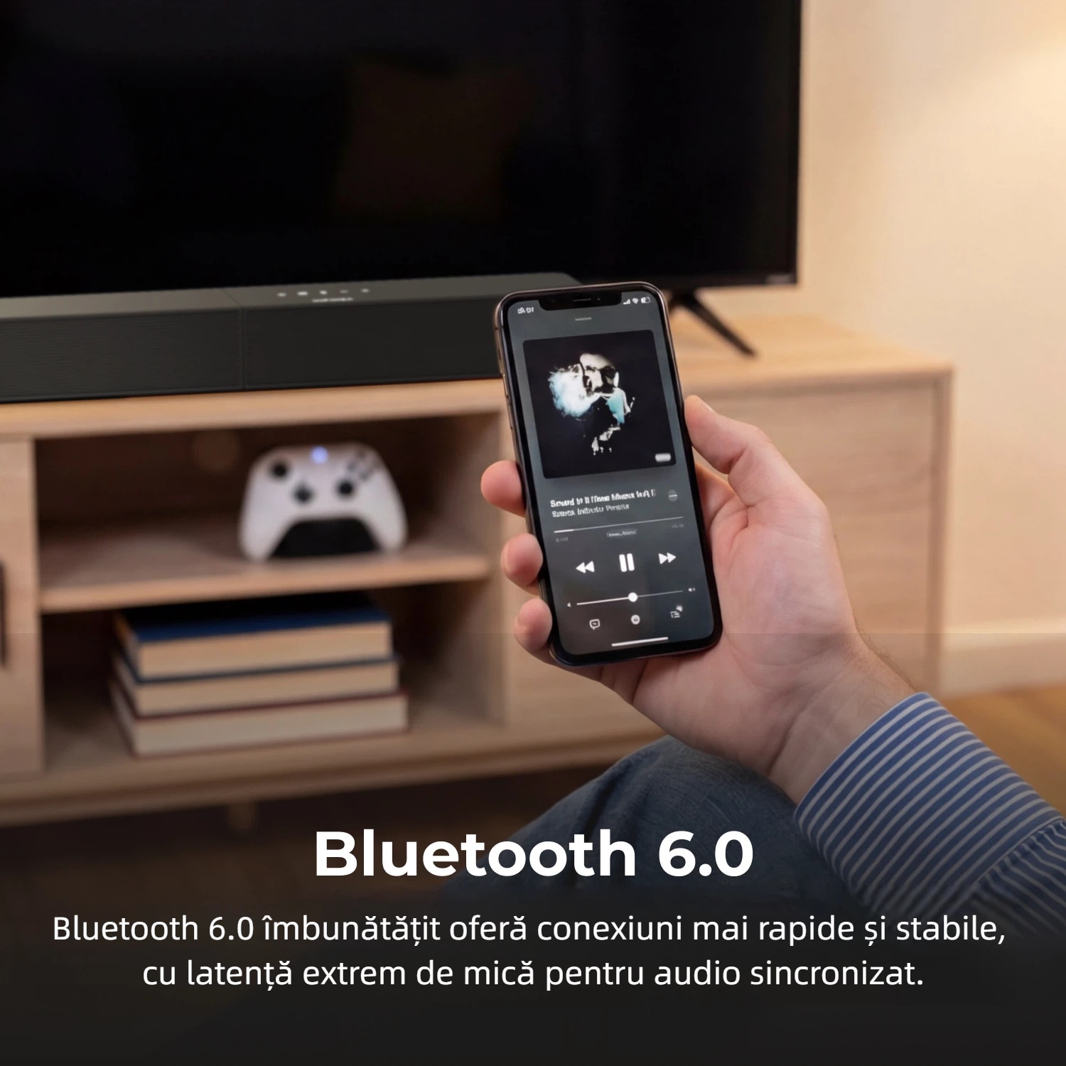 Soundbar ULTIMEA Poseidon R3T, 2.1 canale, Bluetooth 5.4, subwoofer 5.25", 240 W