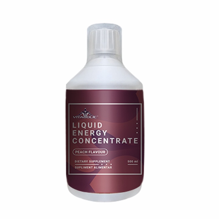 Concentrat Lichid de Energie Vitabolic 500 ml - Pre-workout cu L-glutamina, cofeină, taurina, mulțicolor