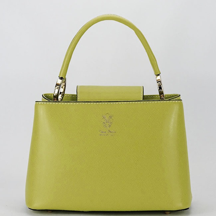 Geanta medie verde lime din piele naturala 8950 119 Verde lime