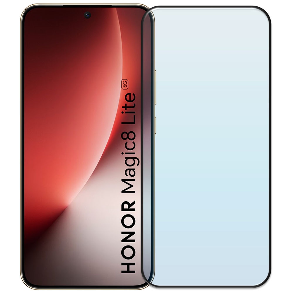 Folie din sticla securizata pentru Honor Magic 8 Lite, HAMSTERBOX Glass Shield, Protectie completa ecran, Full face, Aplicare rapida, Case Friendly, Transparenta