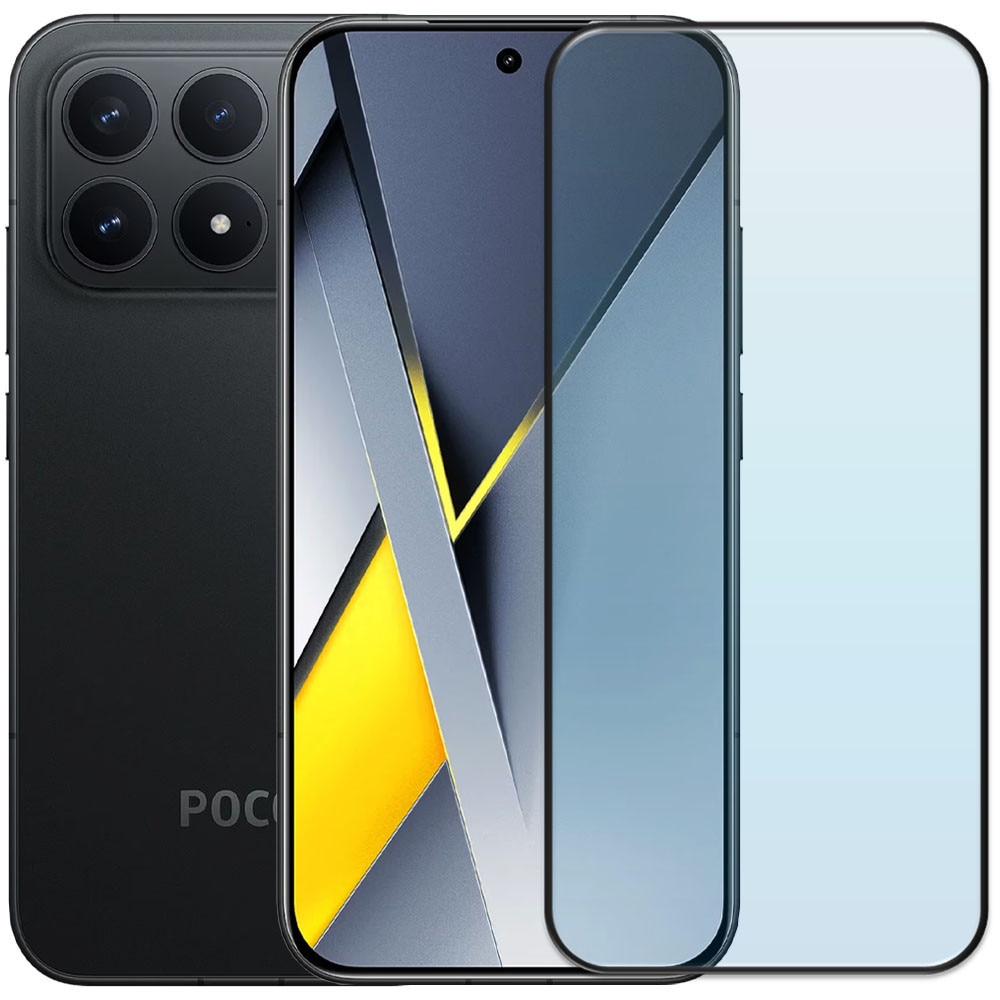 Folie din sticla securizata pentru Xiaomi Poco F8 Pro, HAMSTERBOX Glass Shield, Protectie completa ecran, Full face, Aplicare rapida, Case Friendly, Transparenta