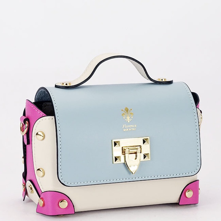 Valódi bőr táska 1616 131, Többszínű, 15 x 21 x 10