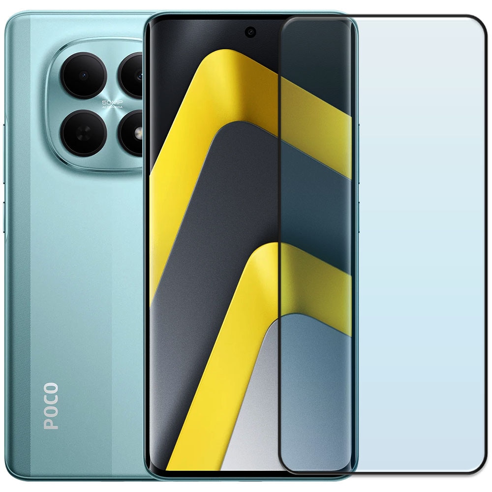 Folie din sticla securizata pentru Xiaomi Poco M8 5G, HAMSTERBOX Glass Shield, Protectie completa ecran, Full face, Aplicare rapida, Case Friendly, Transparenta