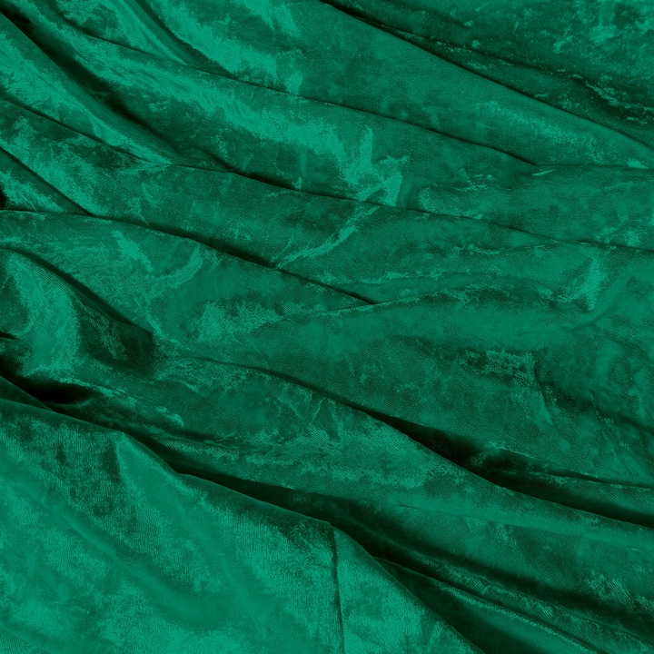Fată de masă, Bankietowo, catifea verde, rezistentă la pete, rotundă, 340cm
