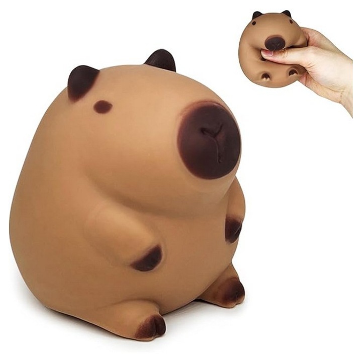 Stresszoldó plüss Capybara játék, barna, OEM