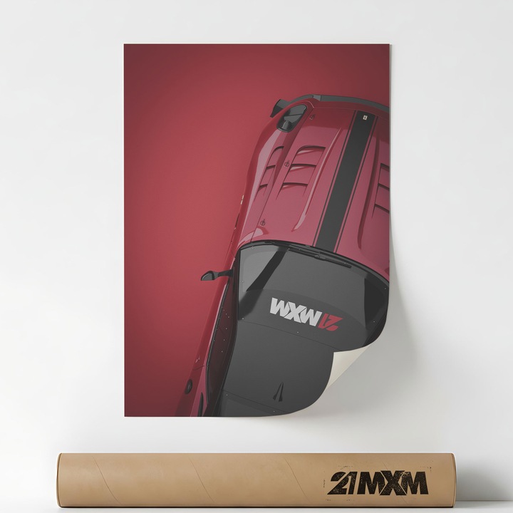 599XX Evoluzione 2011 08, Премиум арт принт за кола – Минималистичен дизайн, A4 (21 x 29.7 см), Без рамка