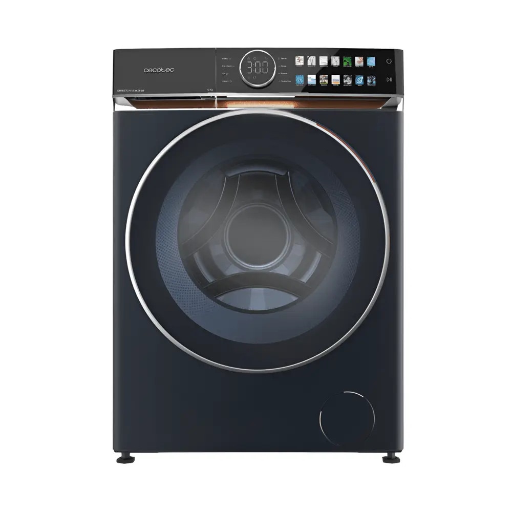Masina de spalat rufe Cecotec, Bolero Dresscode, 12 kg, clasa A, motor Direct Drive, 14 programe automate, viteza 1400 rpm, program spalare cu aburi, temperatura reglabila, sterilizare UV, Child Lock, usa XXL, operare silentioasa, 1850 W, albastru