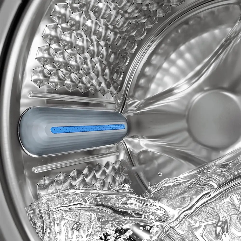 Masina de spalat rufe Cecotec, Bolero Dresscode, 12 kg, clasa A, motor Direct Drive, 14 programe automate, viteza 1400 rpm, program spalare cu aburi, temperatura reglabila, sterilizare UV, Child Lock, usa XXL, operare silentioasa, 1850 W, albastru