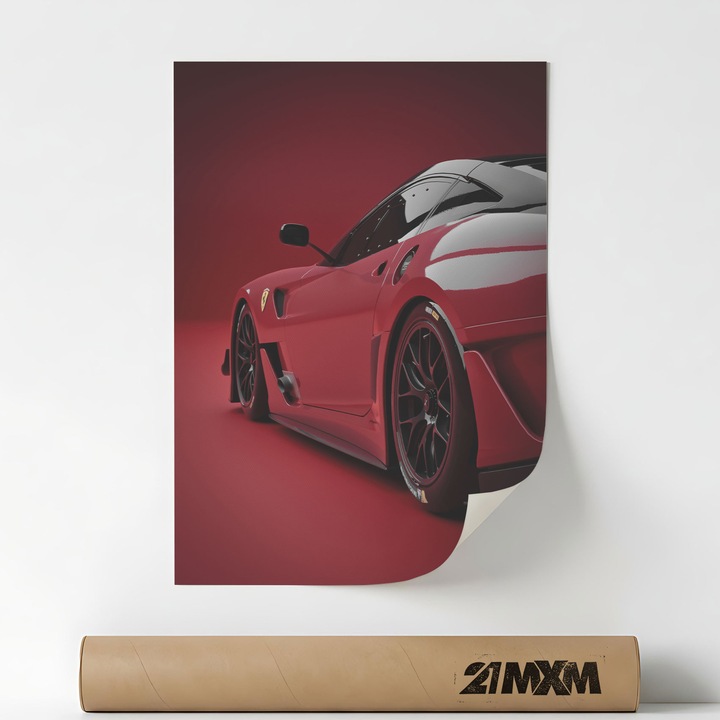 599XX Evoluzione 2011 09, Платно Канава Автомобил Премиум – Минималистичен Дизайн, 30 x 40 см, Без Рамка