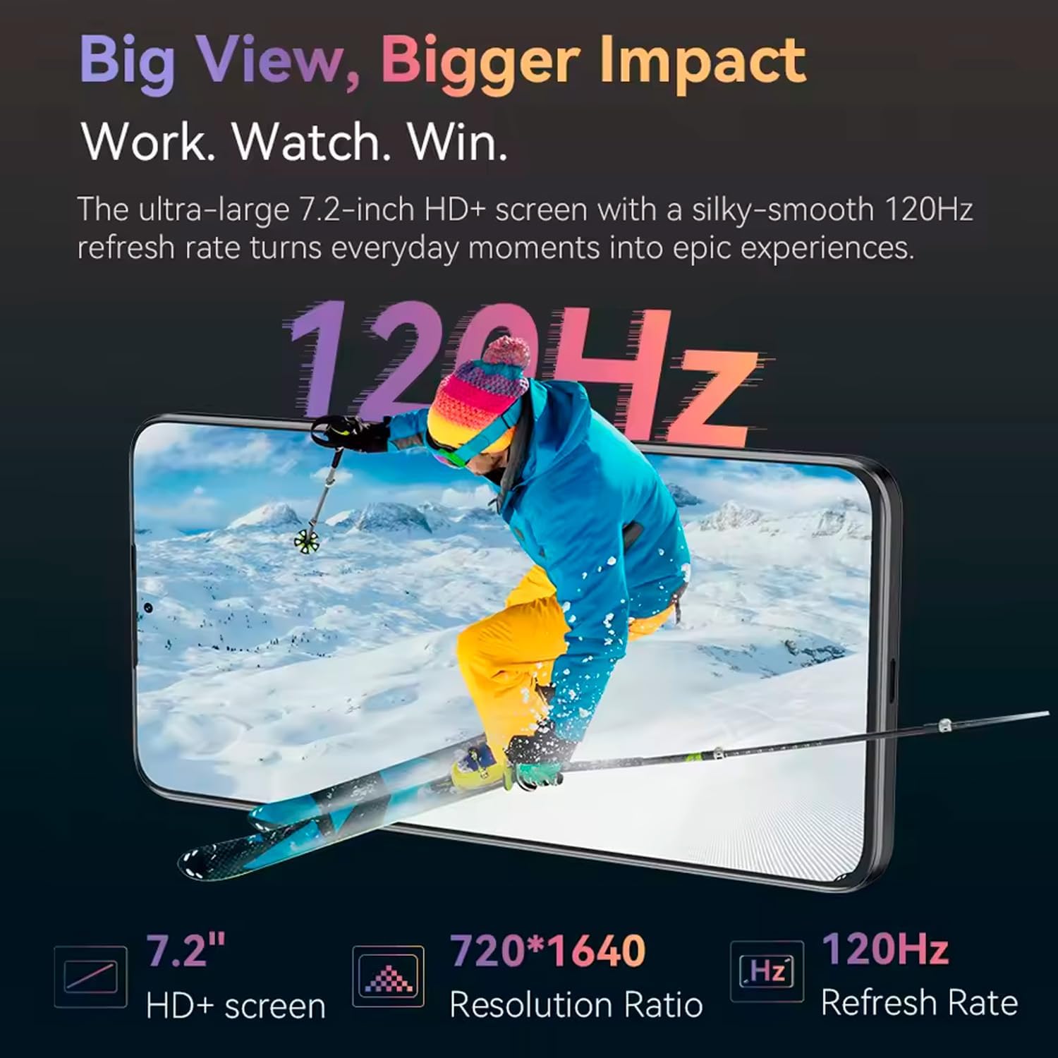 Telefon mobil CUBOT Note60, Android 15 16GB RAM + 128GB ROM, camera 48MP, display 7,2'', baterie 7000mAh, Dual SIM 4G, impermeabil IP68/IP69K, Gri