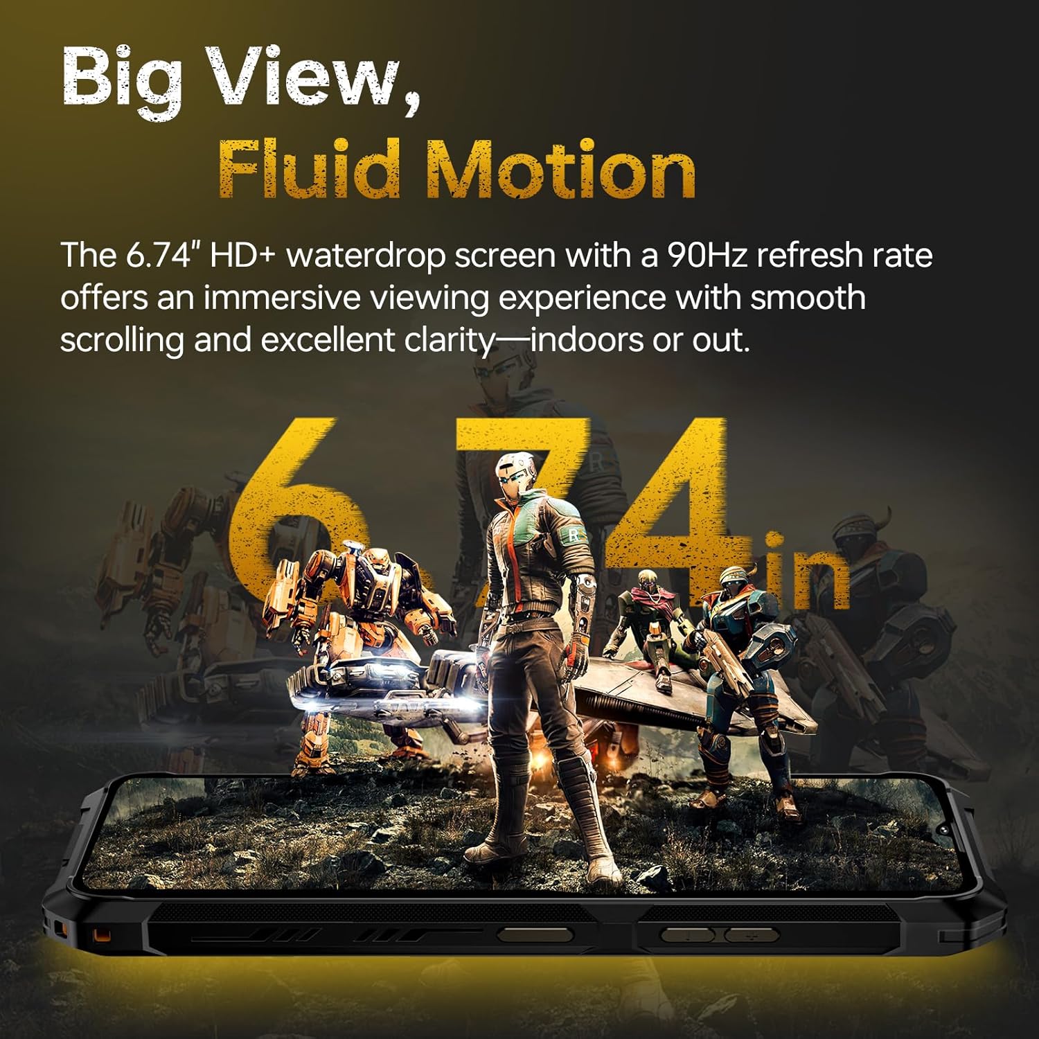 Telefon mobil CUBOT Kingkong ES 3, Android 15 16GB RAM + 256GB ROM, camera 48MP, display 6,75'', baterie 10200mAh, Dual SIM 4G, impermeabil IP68/IP69K, Negru