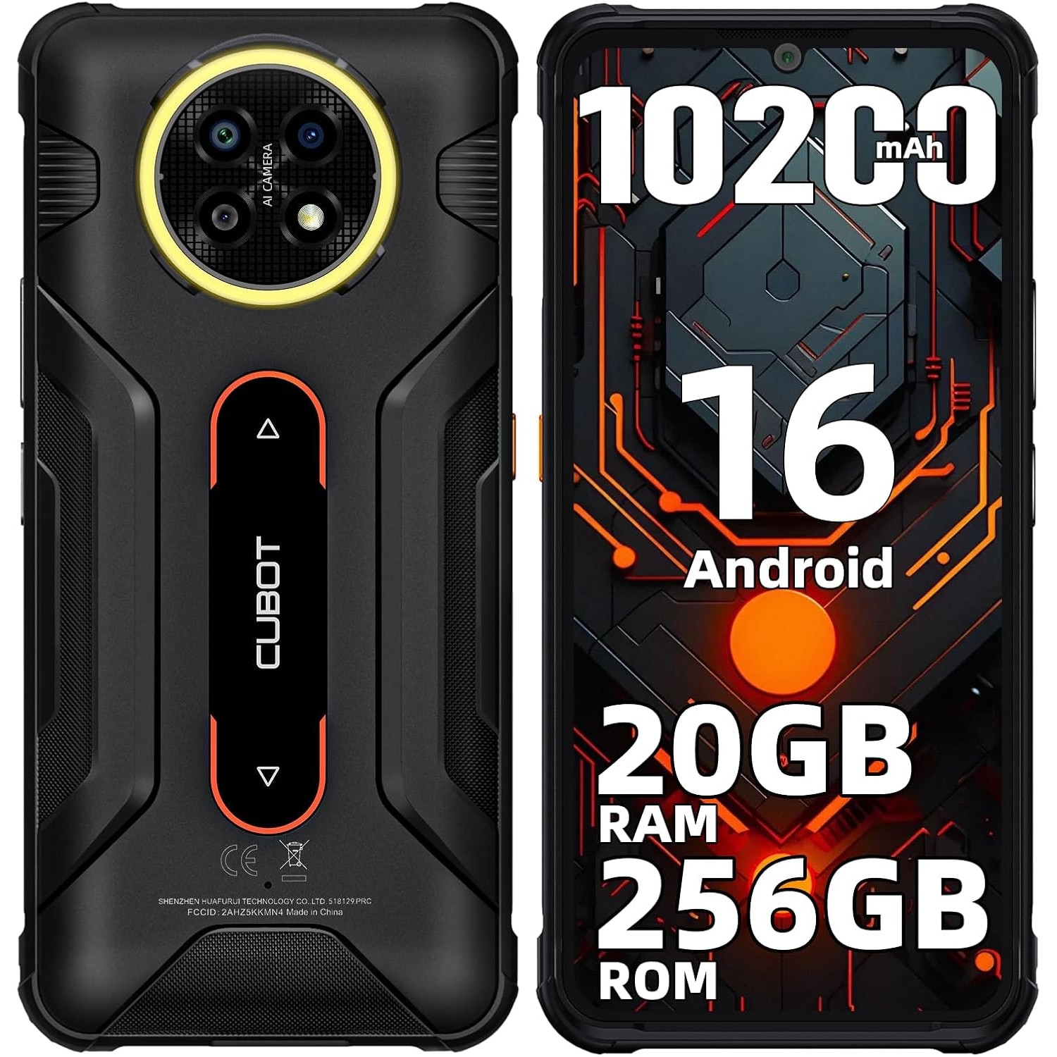 Telefon Mobil OUKITEL G1, Android 14, 24GB+256GB, Baterie 10600mAh