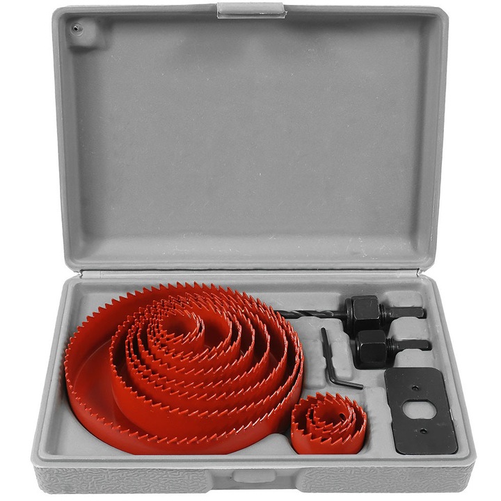 Set de burghie pentru lemn 19-127 mm 12+4 buc., VERKE, V05500