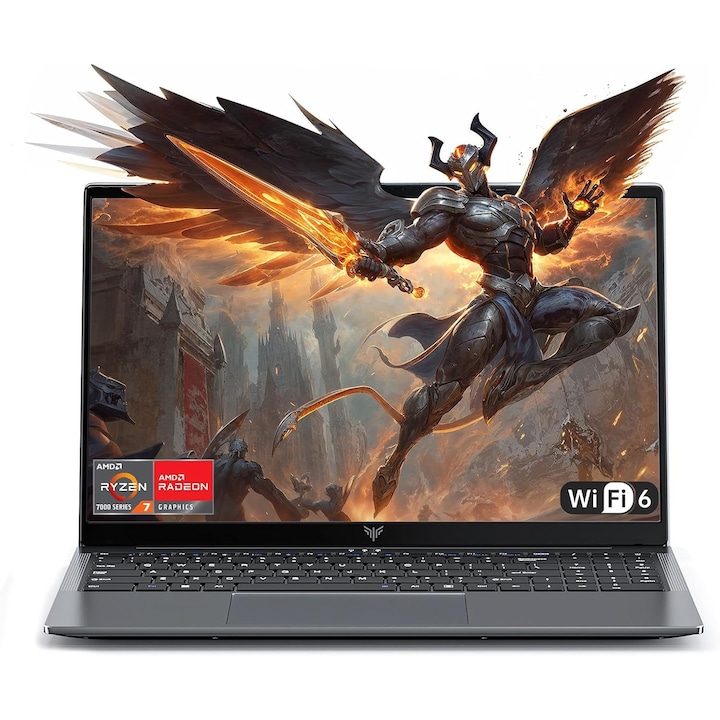 ACEMAGIC AMD Ryzen 7 5700U gamer laptop, 15.6", 16 GB DDR4 512 GB NVMe SSD, Radeon RX Vega 8, Windows 11 Pro, BT5.2, WiFi 6