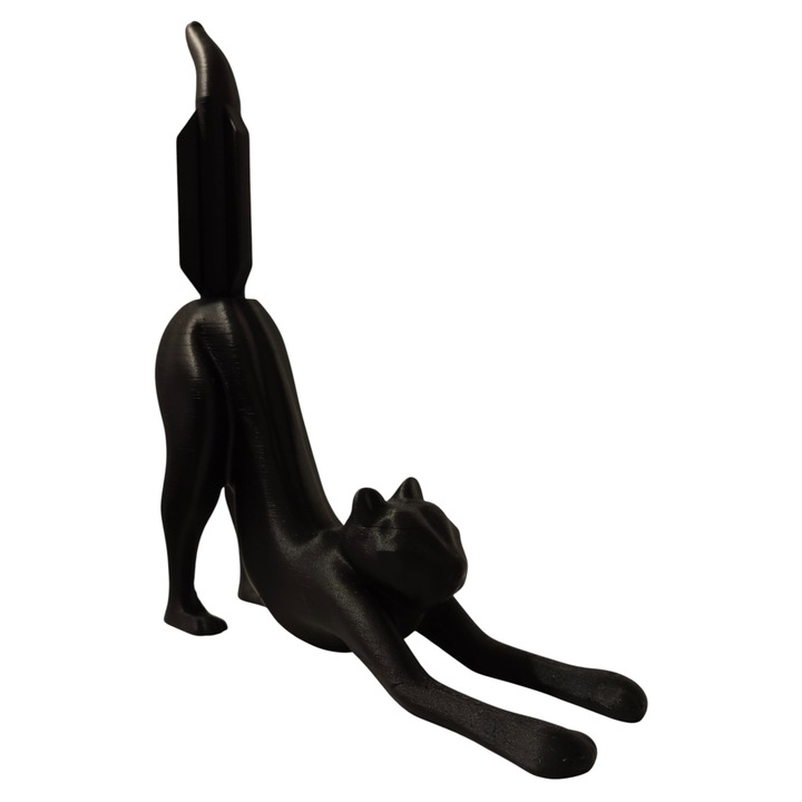 Suport servetele, Pisica Neagra, printare 3D, 2 inele, negru