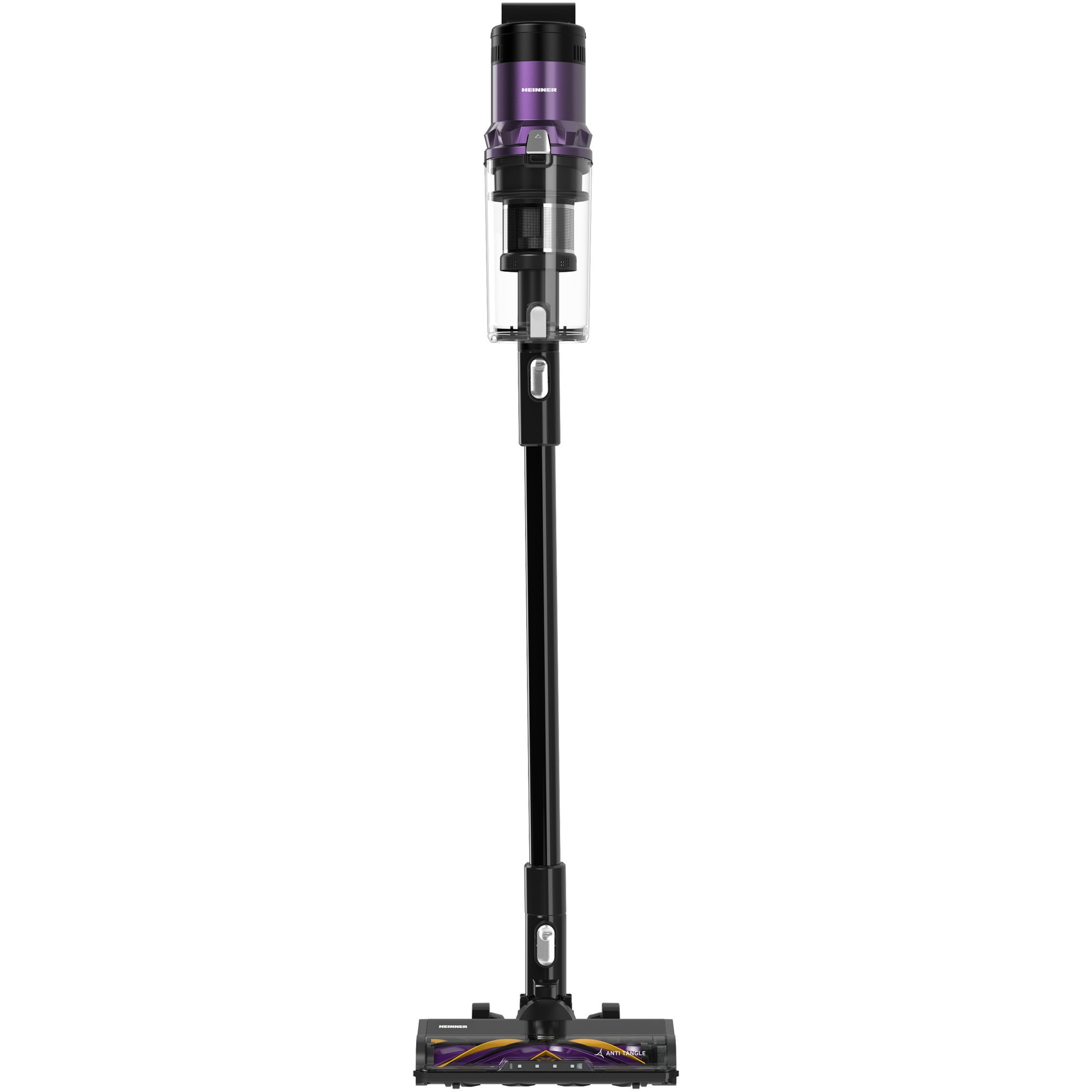 Aspirator vertical Heinner Ultrabrush 350 HSVC-MBDB350ATPP, 350w, 3 viteze, Sistem filtrare multiciclonic, Motor BLDC, Perie anti-tangle, Display led, Acumulator detasabil, Senzor