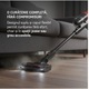Вертикална прахосмукачка Heinner Brightfloor 200 HSVC-MBDB200OR, 200W, 3 скорости, Филтрираща система, HEPA филтър, Електрическа четка с LED светлини, Черен/Червен