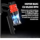 Вертикална прахосмукачка Heinner Brightfloor 200 HSVC-MBDB200OR, 200W, 3 скорости, Филтрираща система, HEPA филтър, Електрическа четка с LED светлини, Черен/Червен