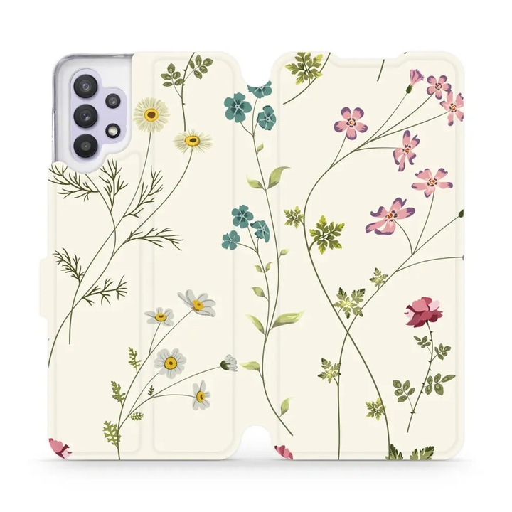 Husa, Mobiwear - Book - MD03S pentru Samsung Galaxy A32 5G, Flori De Camp