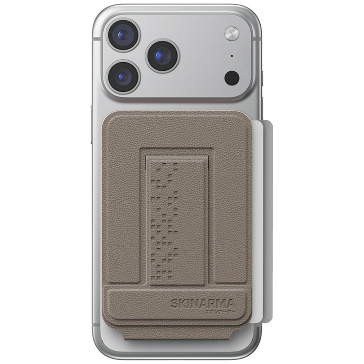 Portofel 3 in 1 Skinarma AXIS cu MagSafe, Functie Stand / Trepied, Khaki