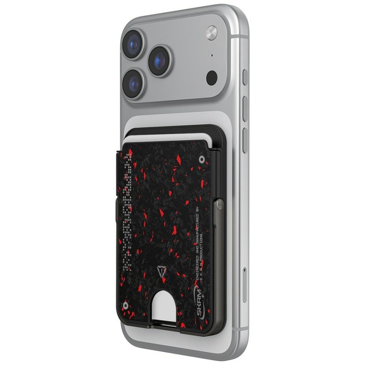 Portofel Skinarma Vektor cu MagSafe si Stand, Negru